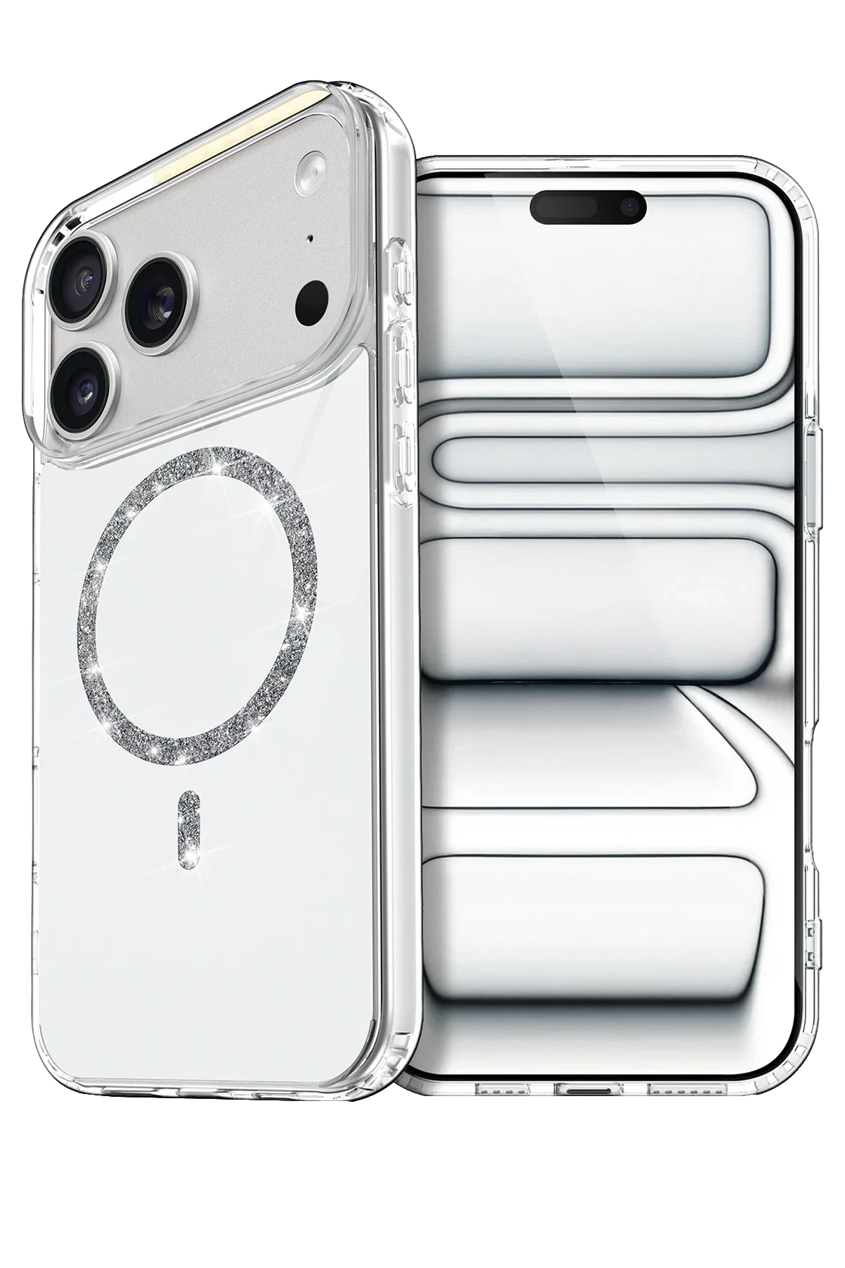 uryport Apple iPhone 17 Pro Live Diamond Magsafe Kapak - Şeffaf