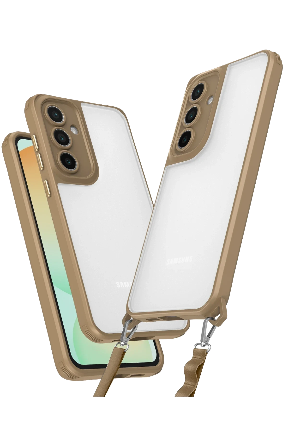 uryport Samsung Galaxy A56 Kılıf Penta Silikon Kılıf - Çöl Titanyum
