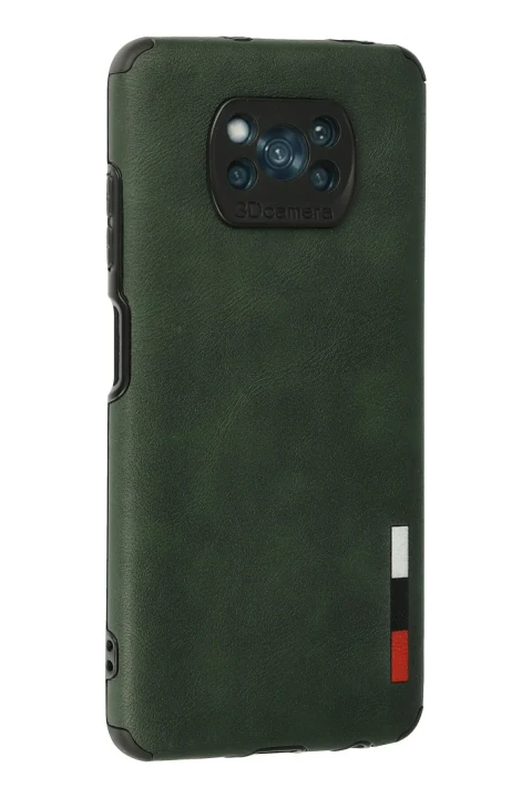 uryport Xiaomi Pocophone X3 Kılıf Loop Deri Silikon - Yeşil