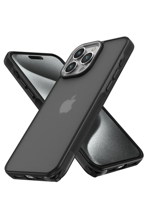uryport Apple iPhone 12 Pro Max Kılıf Elegant Kapak - Siyah