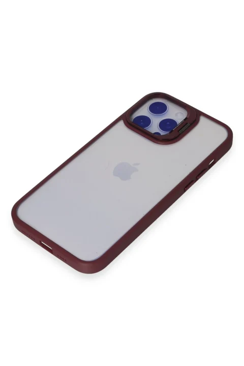 Joko Apple iPhone 14 Pro Max Kılıf Roblox Lens Standlı Kapak - Bordo