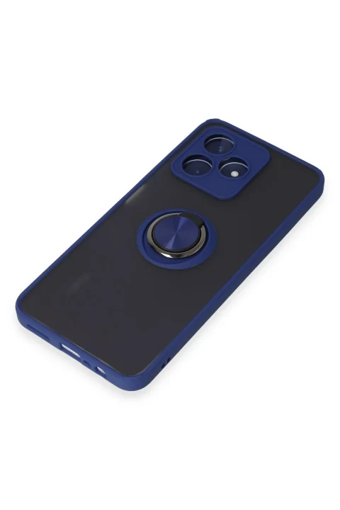 uryport Realme C53 Kılıf Montreal Yüzüklü Silikon Kapak - Lacivert