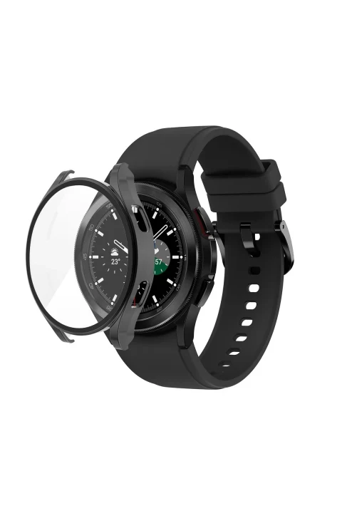 uryport Watch 4 46mm Wall Camlı Kasa Ekran Koruyucu - Siyah