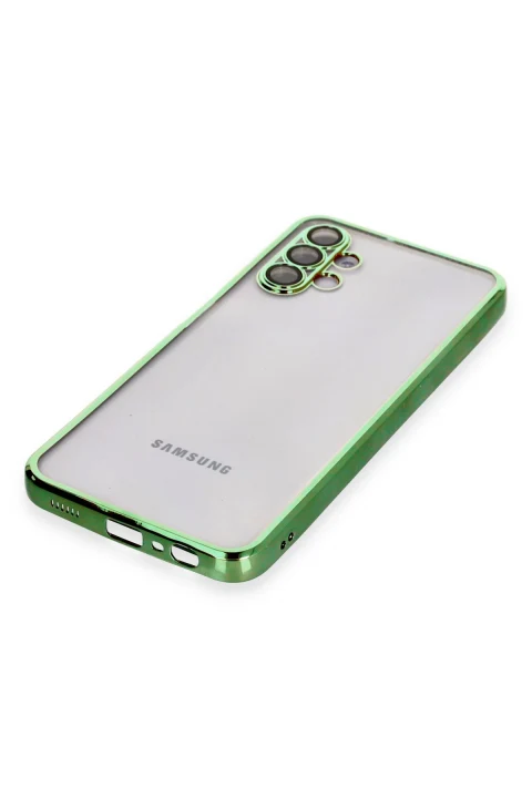 uryport Samsung Galaxy A04S Kılıf Razer Lensli Silikon - Yeşil