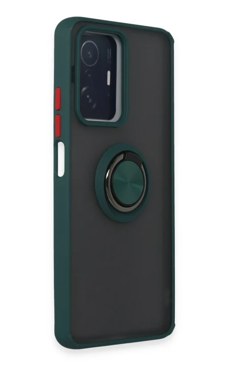 uryport Xiaomi Mi 11T Pro Kılıf Montreal Yüzüklü Silikon Kapak - Yeşil