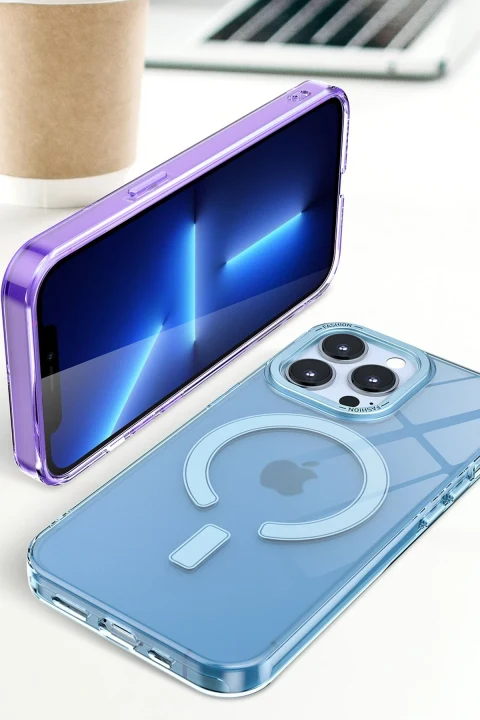 uryport Apple iPhone 13 Pro Max Kılıf Troy Magsafe Kapak - Sarı