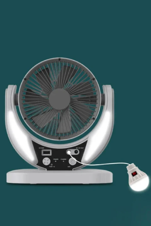 Konfulon FS21 Led Işıklı Masaüstü Soğutma Fanı - Beyaz
