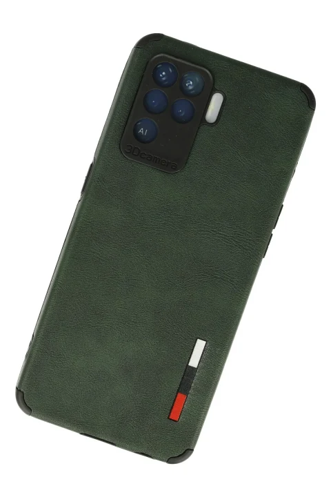 uryport Oppo Reno 5 Lite Kılıf Loop Deri Silikon - Yeşil