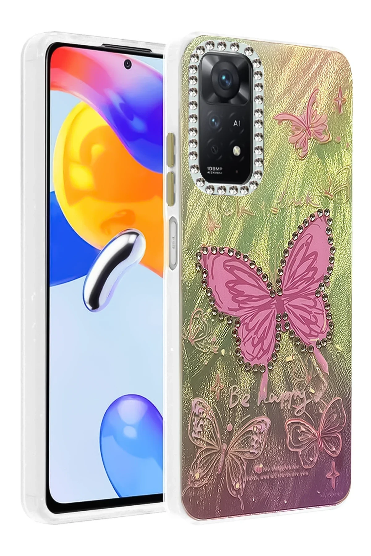 uryport Xiaomi Redmi Note 12 Pro 4G Kılıf Blade Aynalı Desenli Kapak - Desen 5