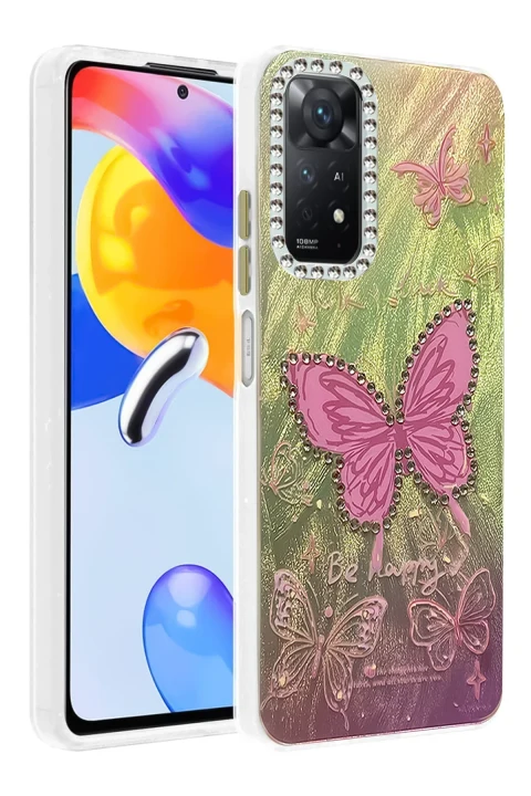 uryport Xiaomi Redmi Note 12 Pro 4G Kılıf Blade Aynalı Desenli Kapak - Desen 5