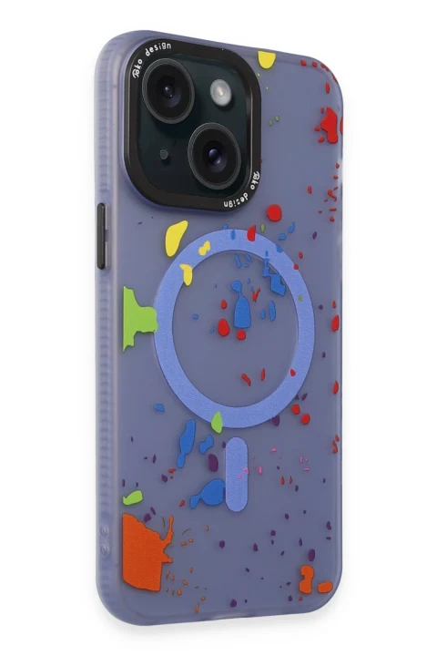 Joko Apple iPhone 15 Colorful Magsafe Kapak - Sierra Blue