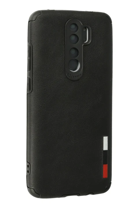 uryport Xiaomi Redmi Note 8 Pro Kılıf Loop Deri Silikon - Siyah