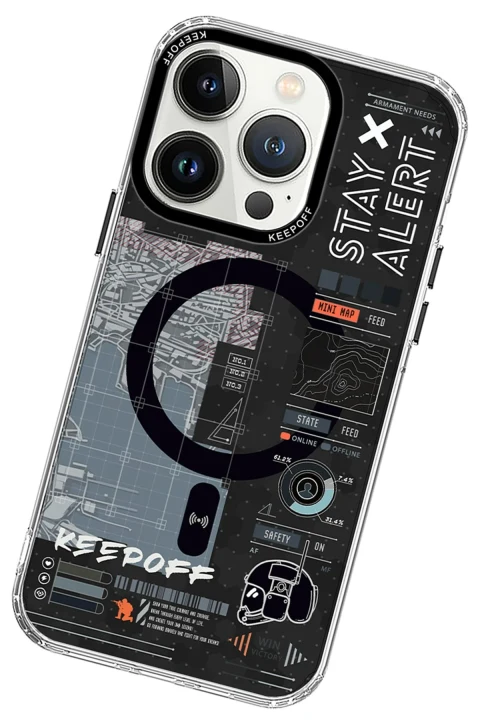 Keep Off Apple iPhone 15 Pro Battlefield Magsafe Kapak - Strategy