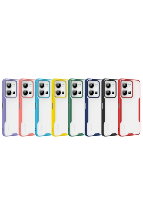 uryport Vivo Y35 Kılıf Platin Silikon - Lacivert