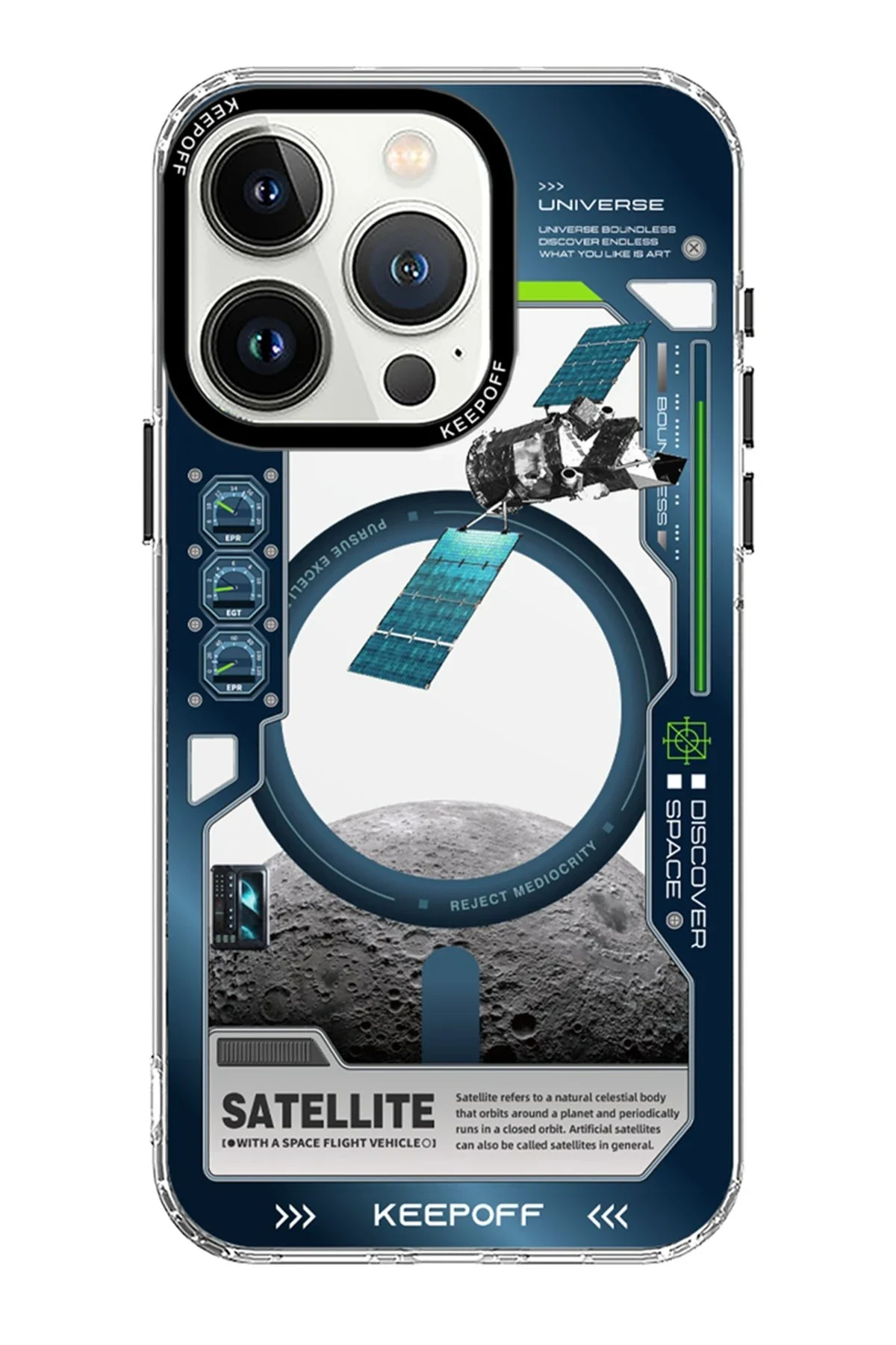 Keep Off Apple iPhone 15 Pro Max Aerospace Magsafe Kapak - Satellite