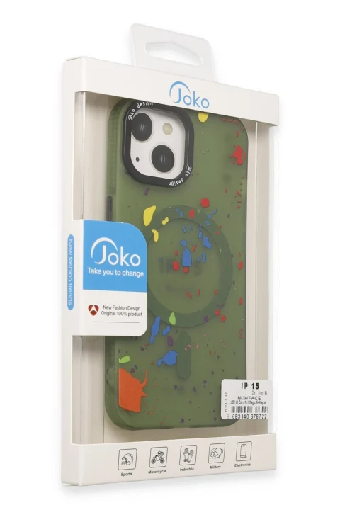 Joko Apple iPhone 15 Colorful Magsafe Kapak - Koyu Yeşil