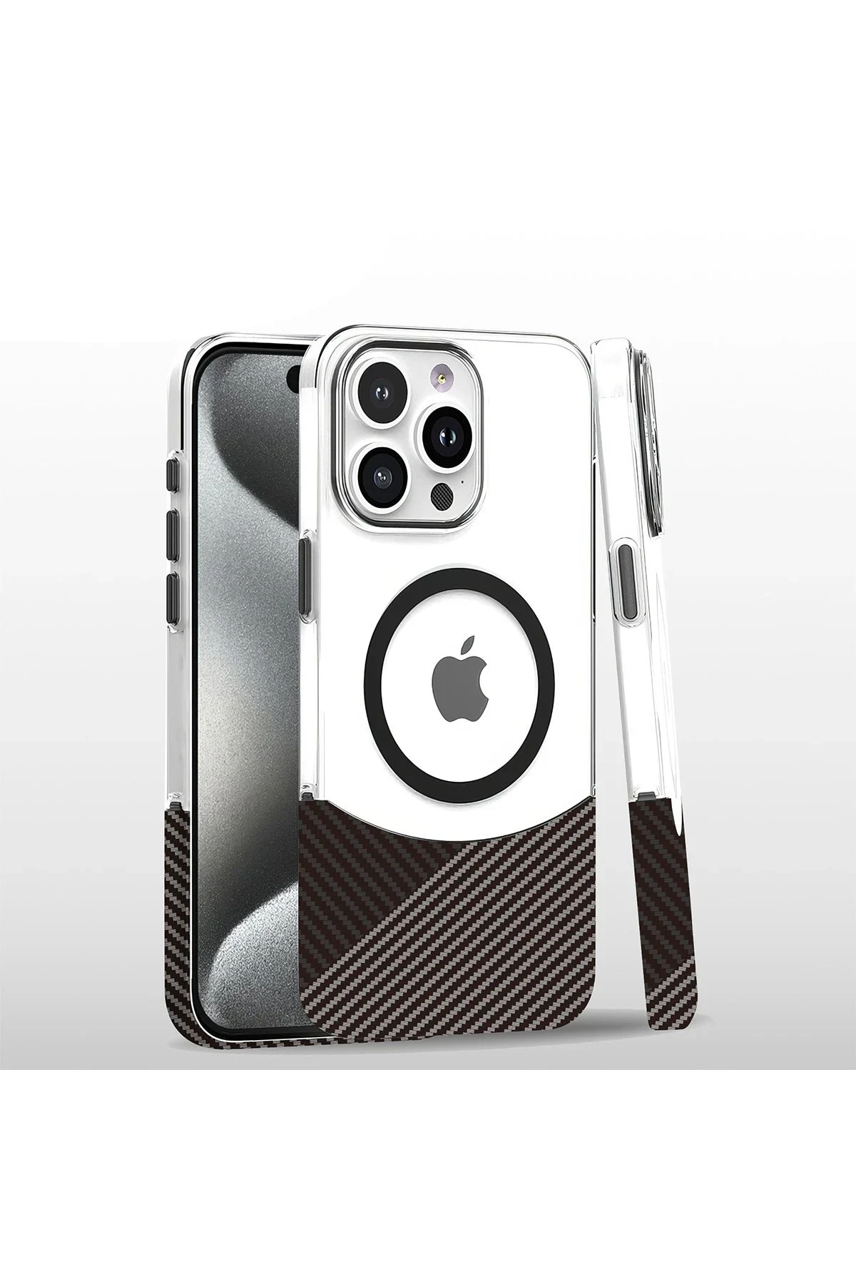 Joko Apple iPhone 16 Pro Max Carbon Puzzle Magsafe Kapak - Gri