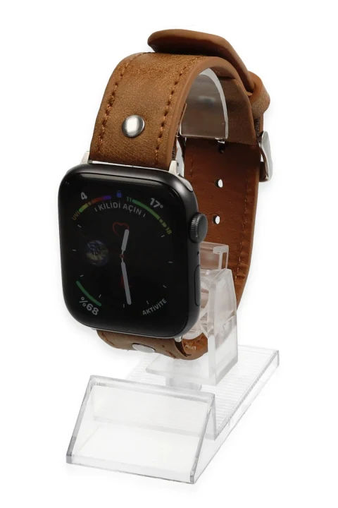 uryport Apple Watch 42mm NL18 Deri Kordon - Taba