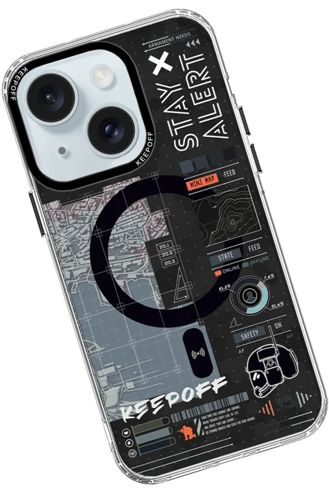 Keep Off Apple iPhone 15 Battlefield Magsafe Kapak - Strategy