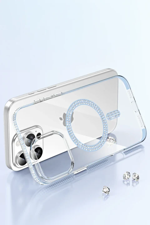 Joko Apple iPhone 16 Pro Move Taşlı Magsafe Kapak - Mavi