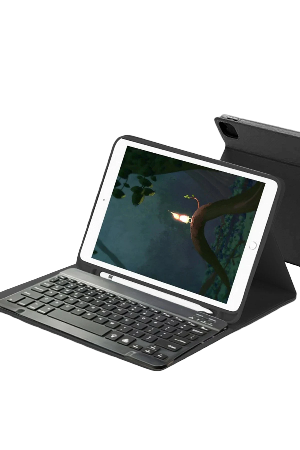 uryport Lenovo Tab M11 TB330FU Kılıf KC01 Smart Klavyeli Tablet Kılıfı - Siyah