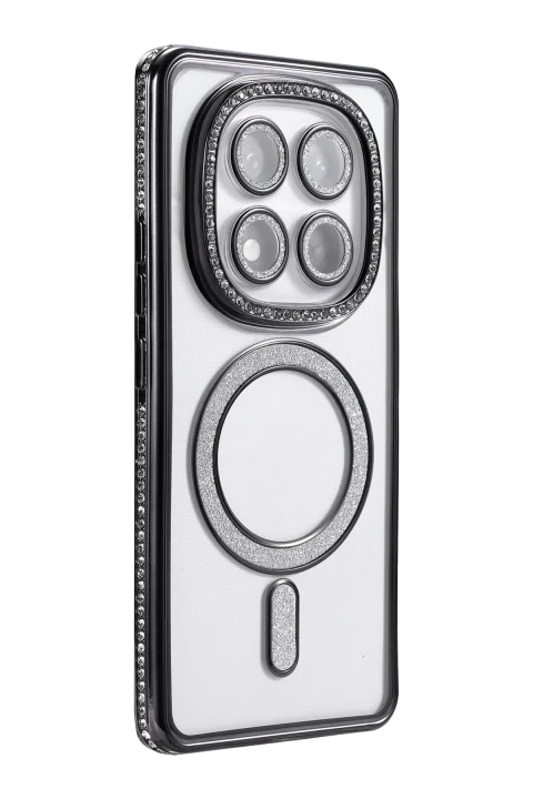uryport Xiaomi Redmi Note 14 Pro 4G Joke Simli Magneticsafe Kılıf - Siyah