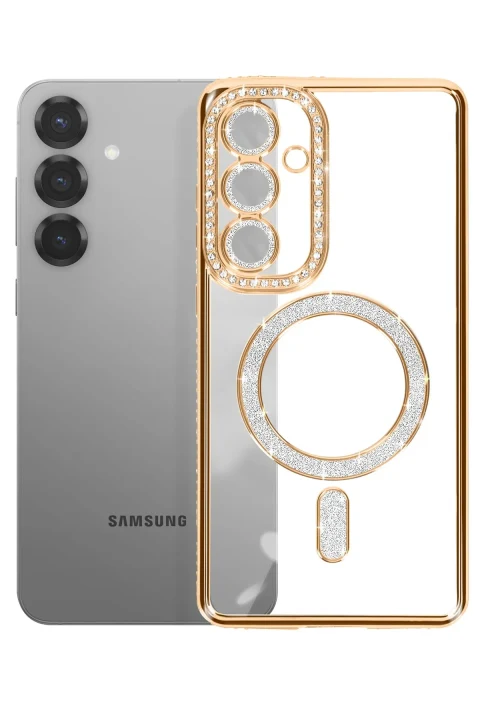 uryport Samsung Galaxy A57 5G Joke Simli Magneticsafe Kılıf - Gold