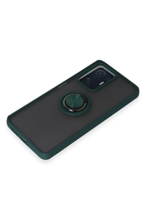 uryport Xiaomi Mi 11T Pro Kılıf Montreal Yüzüklü Silikon Kapak - Yeşil