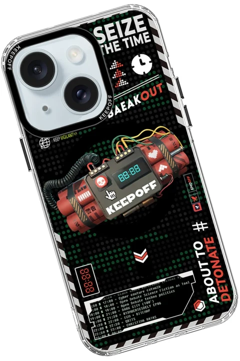 Keep Off Apple iPhone 15 Battlefield Magsafe Kapak - Blasting