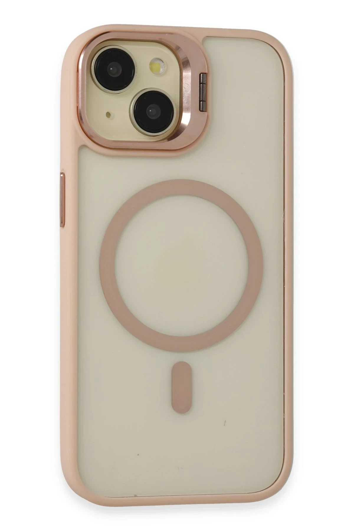 Joko Apple iPhone 15 Kılıf Roblox Lens Magsafe Standlı Kapak - Pudra