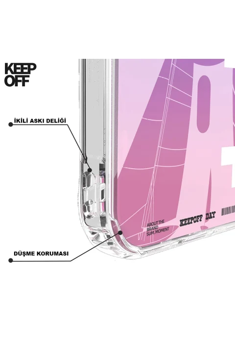 Keep Off Apple iPhone 15 Pro Summer Travel Magsafe Kapak - Starry Night