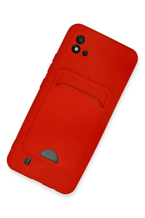 uryport Realme C11 2021 Kılıf Kelvin Kartvizitli Silikon - Kırmızı