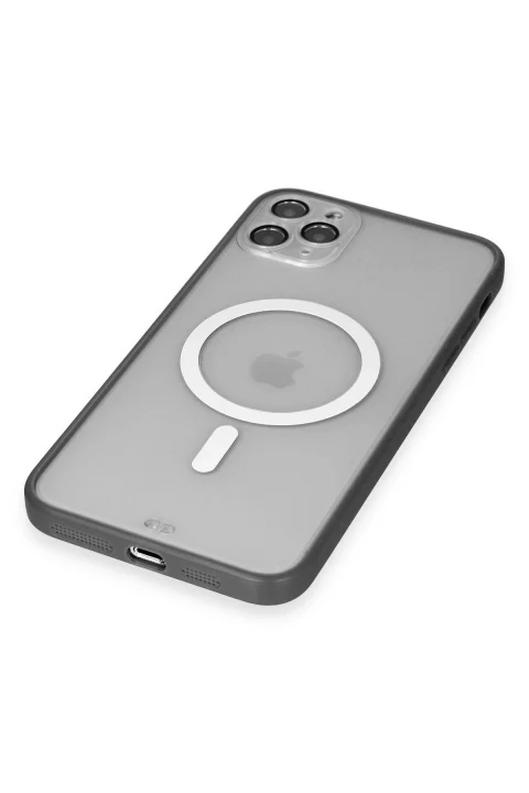 uryport Apple iPhone 11 Pro Kılıf Grand Magneticsafe Kapak - Siyah