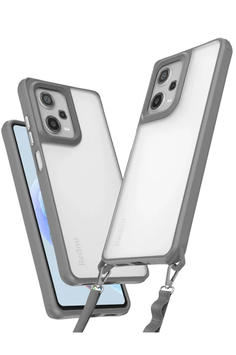uryport Xiaomi Redmi Note 12 Pro 5G Kılıf Penta Silikon Kılıf - Titan Gri