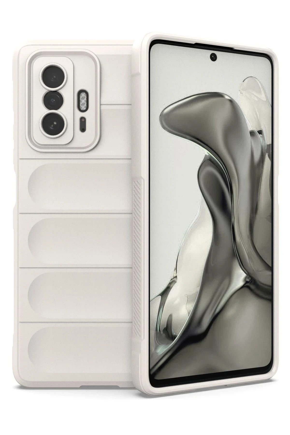 uryport Xiaomi Mi 11T Kılıf Optimum Silikon - Krem