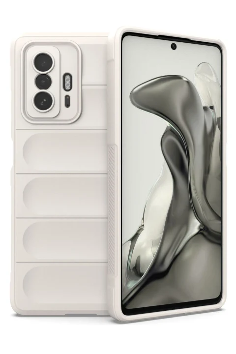 uryport Xiaomi Mi 11T Kılıf Optimum Silikon - Krem