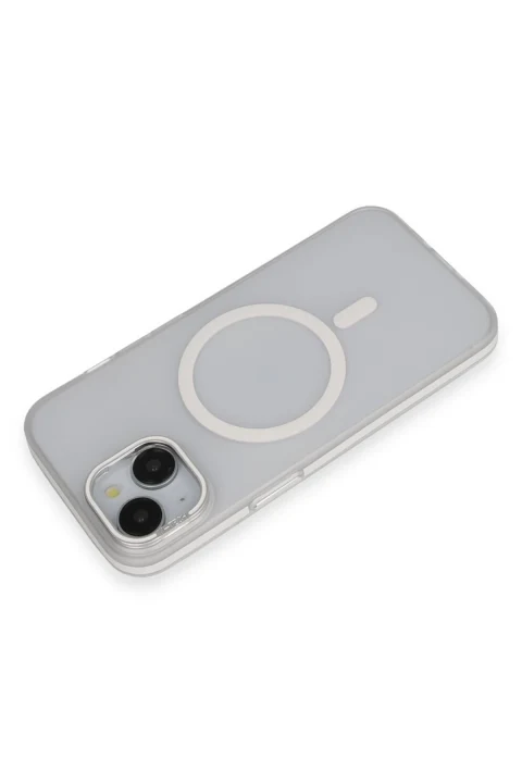 Joko Apple iPhone 15 Frost Standlı Magsafe Kapak - Şeffaf