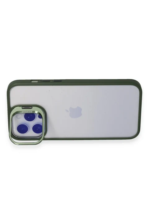 Joko Apple iPhone 14 Pro Kılıf Roblox Lens Standlı Kapak - Koyu Yeşil