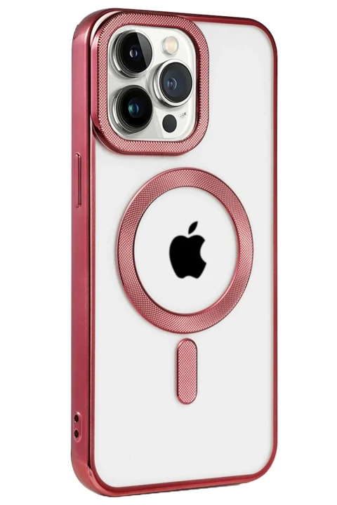 uryport Apple iPhone 15 Pro Max Kılıf Kronos Magsafe Kapak - Bordo