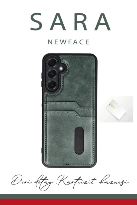 uryport Samsung Galaxy A36 Kılıf Sara Kartvizitli Deri Kılıf - Lacivert