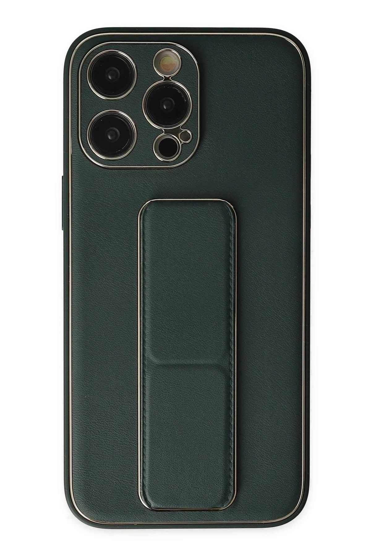 uryport Apple iPhone 14 Pro Kılıf Coco Deri Standlı Kapak - Yeşil