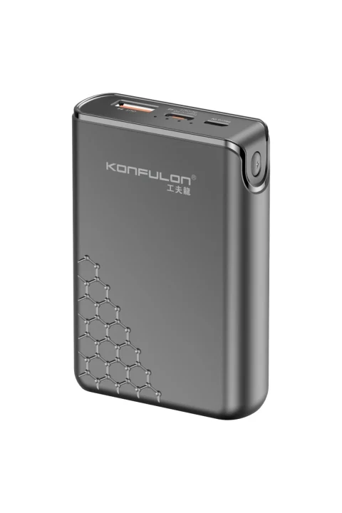 Konfulon A6Q 22.5W Usb 3.0 ve 20W Type-C Çıkışlı 10.000 mAh PD Powerbank - Siyah