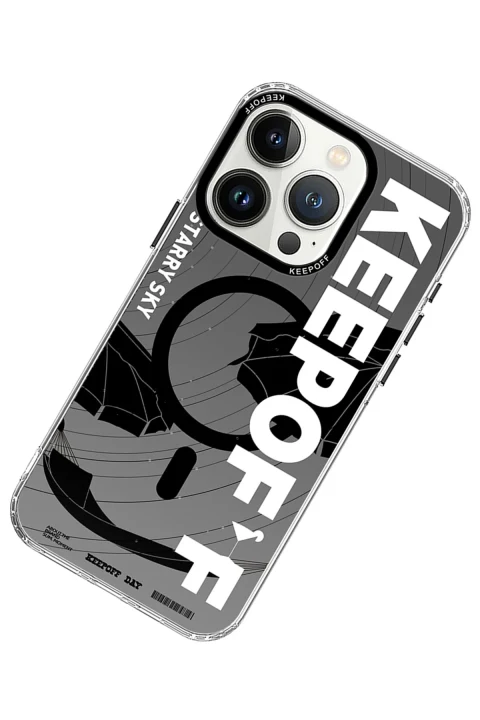 Keep Off Apple iPhone 15 Pro Max Summer Travel Magsafe Kapak - Starry Night