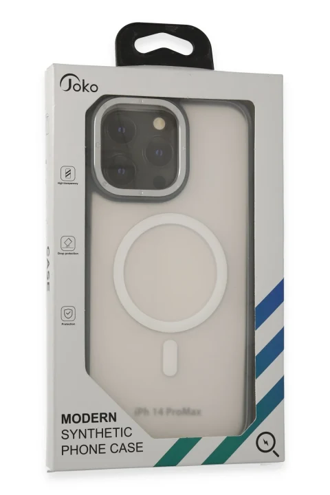 Joko Apple iPhone 14 Pro Max Kılıf Rocky Magsafe Kapak - Gümüş