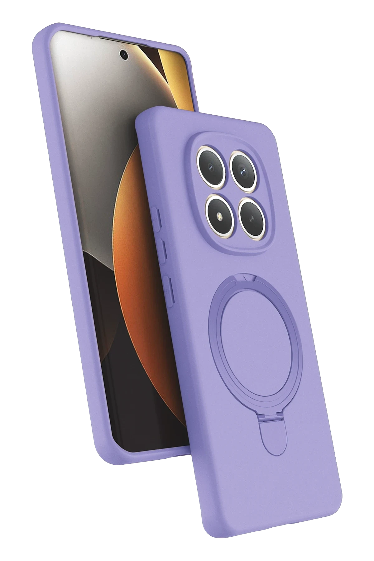 uryport Xiaomi Redmi Note 15 Pro 4G Regal Magsafe Standlı Kapak - Lila