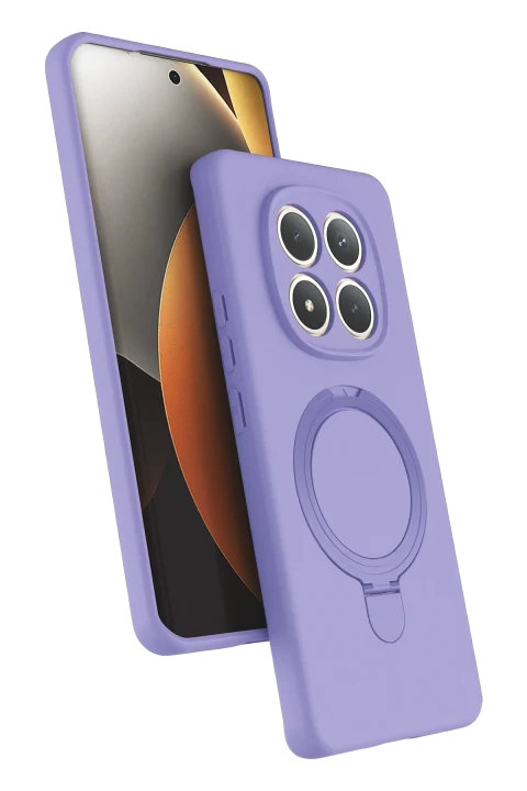 uryport Xiaomi Redmi Note 15 Pro 4G Regal Magsafe Standlı Kapak - Lila