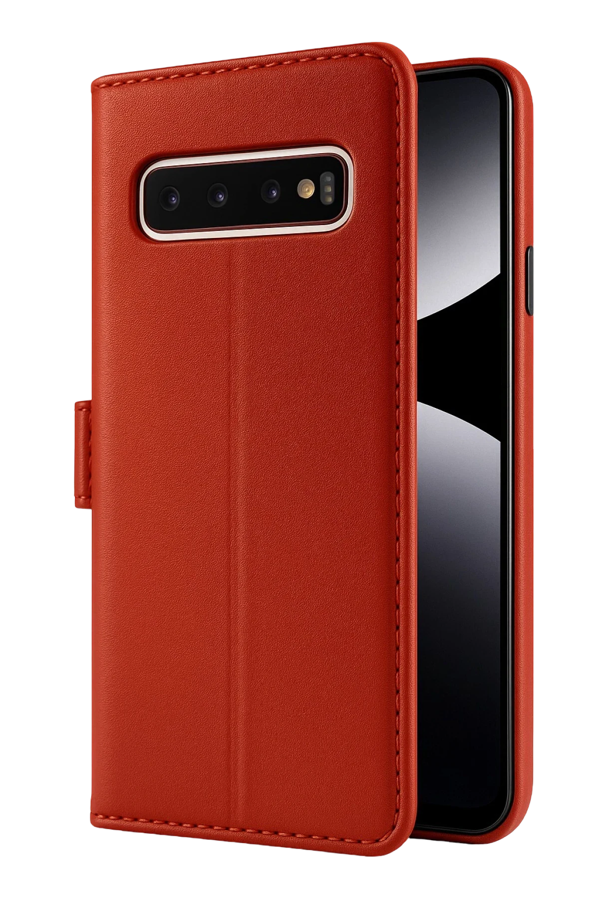 uryport Samsung Galaxy S10 Plus Trend S Plus Kapaklı Kılıf - Kırmızı
