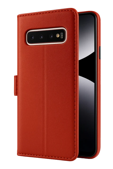 uryport Samsung Galaxy S10 Plus Trend S Plus Kapaklı Kılıf - Kırmızı