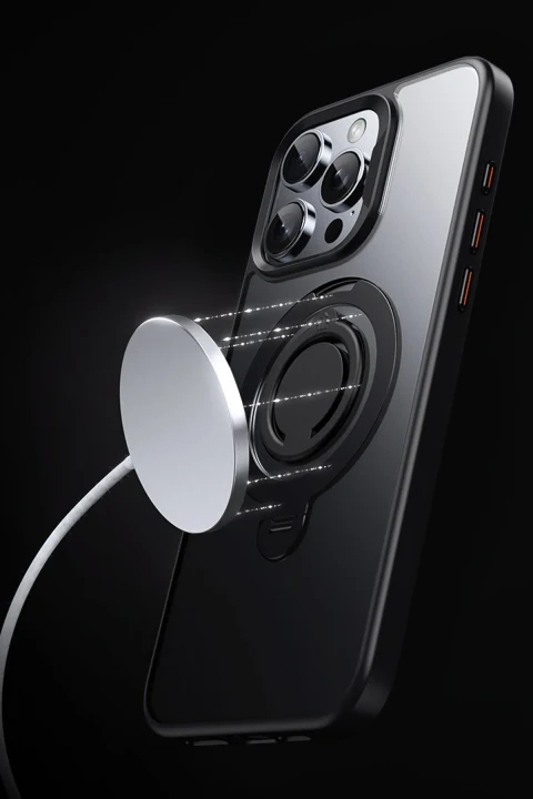 Joko Apple iPhone 15 Pro Avatar 360 Dönen Magsafe Kapak - Lacivert