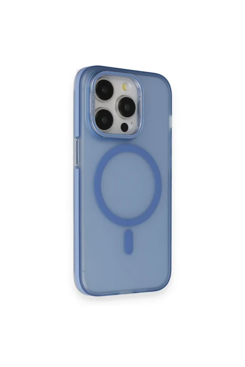 Joko Apple iPhone 15 Frost Standlı Magsafe Kapak - Sierra Blue